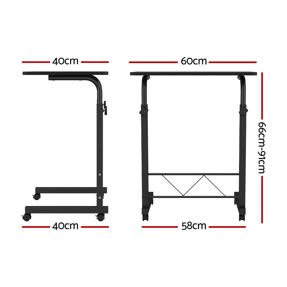 Artiss Laptop Desk Table Adjustable 60CM Black - TRENDZ