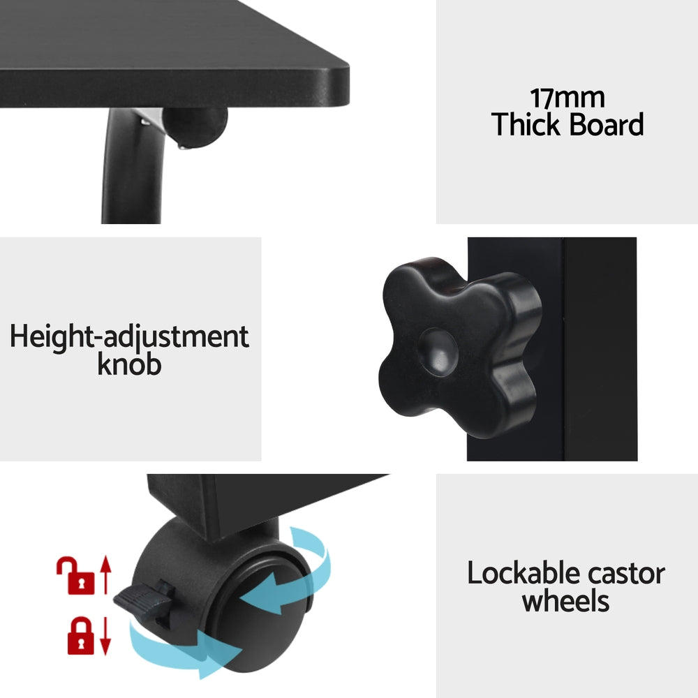 Artiss Laptop Desk Table Adjustable 60CM Black - TRENDZ