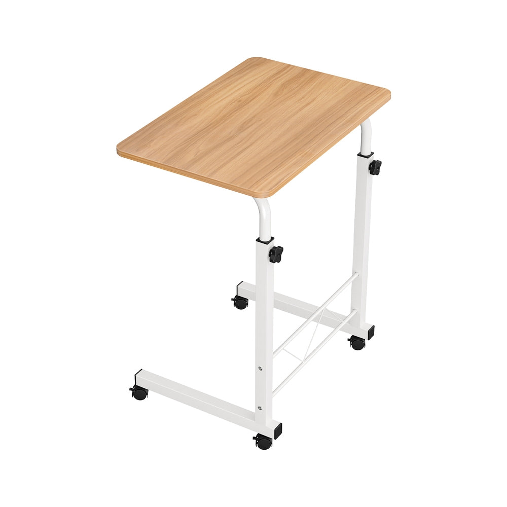 Artiss Laptop Desk Table Adjustable 60CM Light Wood - TRENDZ