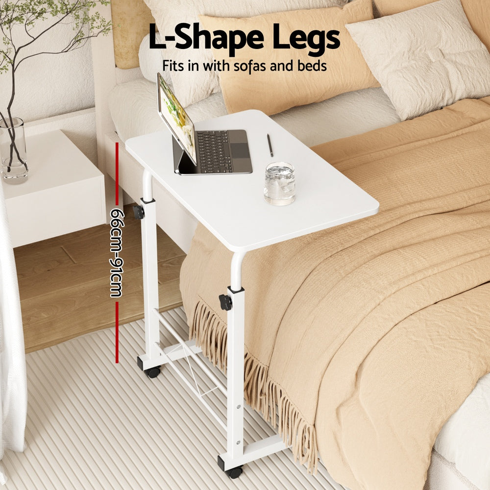 Artiss Laptop Desk Table Adjustable 60CM White - TRENDZ