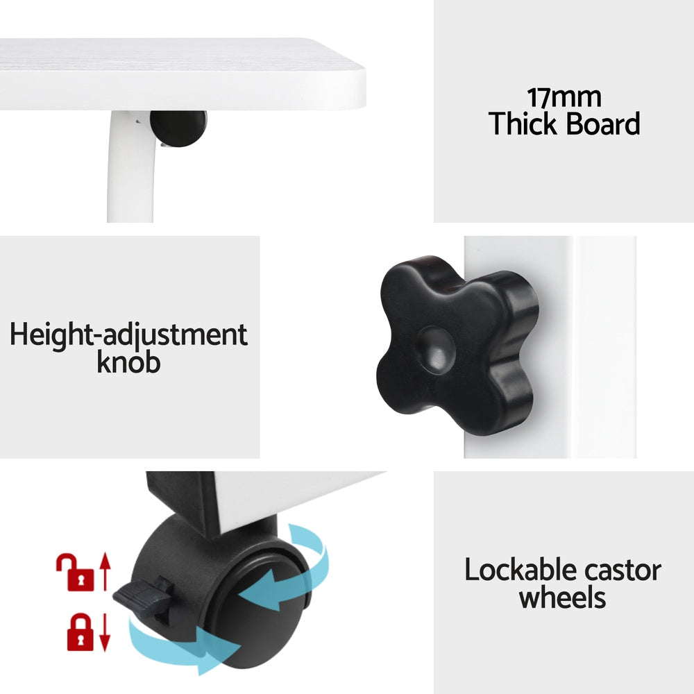 Artiss Laptop Desk Table Adjustable 60CM White - TRENDZ