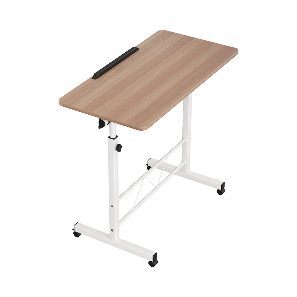 Artiss Laptop Desk Table Adjustable 80CM Light Wood - TRENDZ