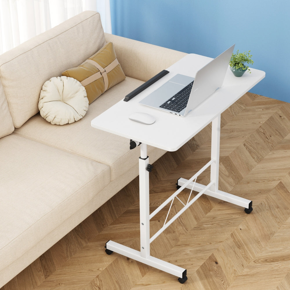 Artiss Laptop Desk Table Adjustable 80CM White - TRENDZ