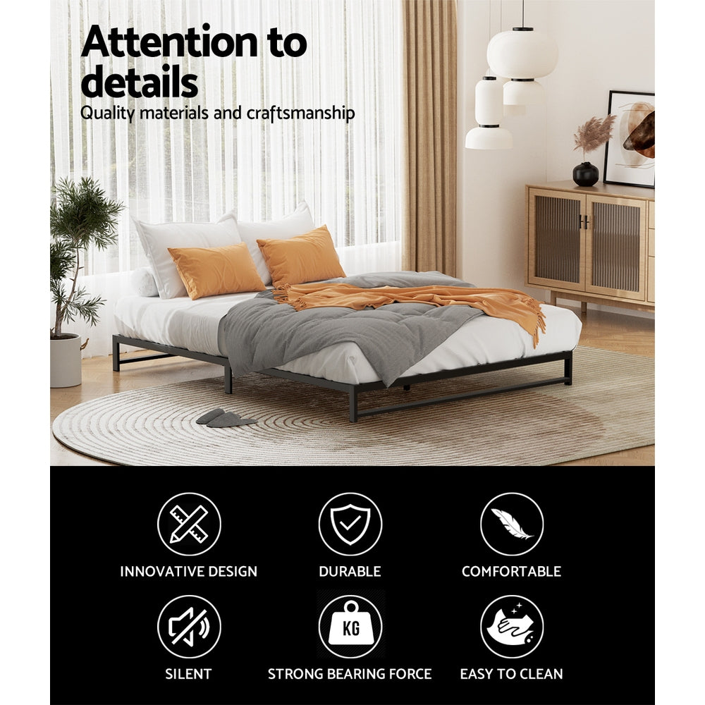 Artiss Bed Frame Queen Size Metal BERU - TRENDZ