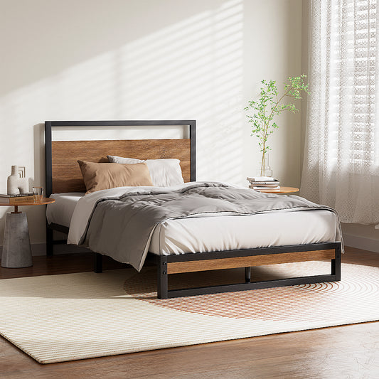 Artiss Bed Frame Metal Bed Frame DANE - King Single - TRENDZ