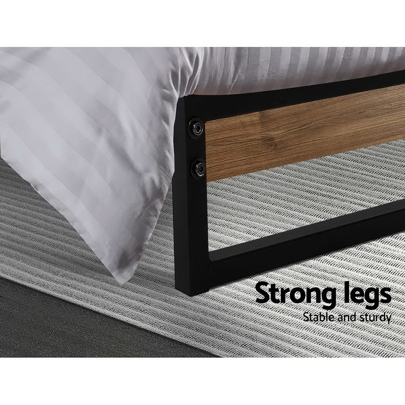 Artiss Bed Frame Metal Bed Frame DANE - King Single - TRENDZ