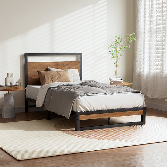 Artiss Bed Frame Single Size Metal Bed Frame DANE - TRENDZ