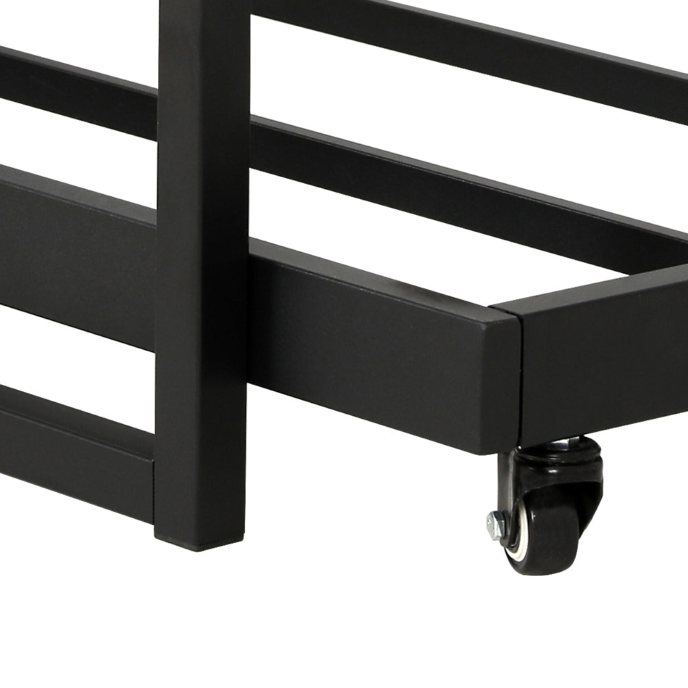 Artiss Bed Frame 2x Single Size Metal Trundle Daybed DEAN - TRENDZ