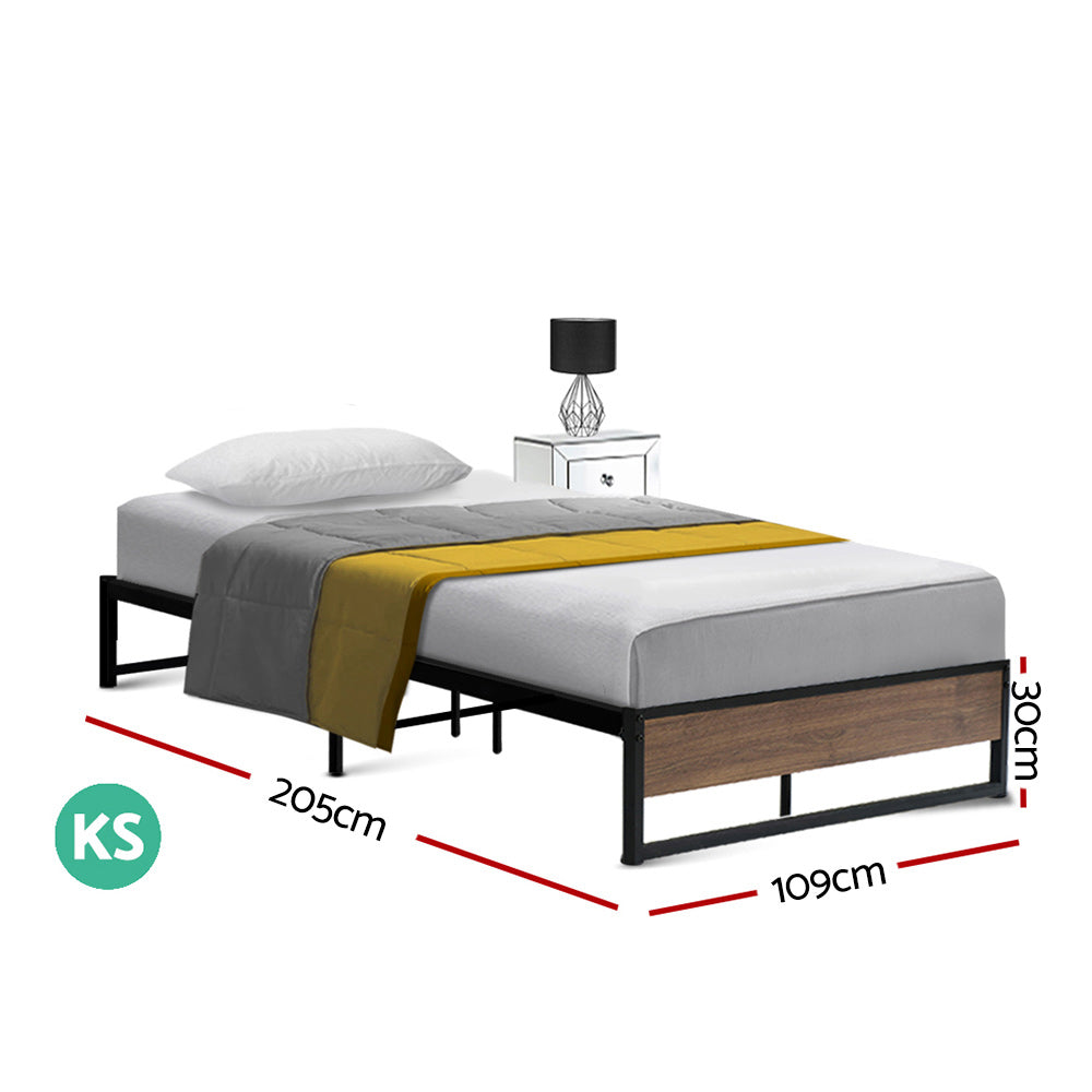 Artiss Bed Frame Metal Bed Frame Bed Base OSLO - King Single - TRENDZ