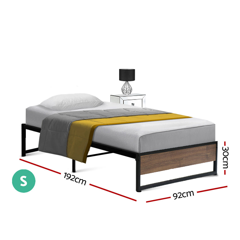 Artiss Bed Frame Metal Bed Frame Bed Base OSLO - Single - TRENDZ