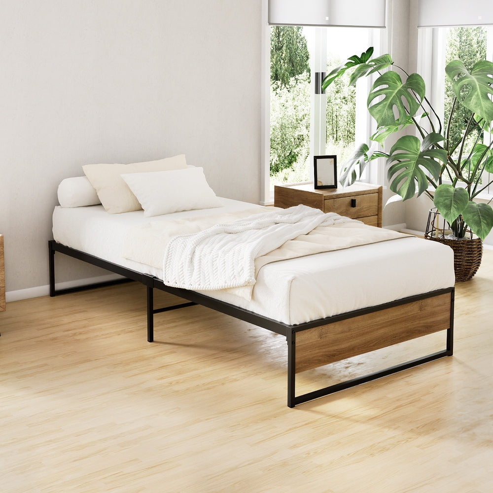 Artiss Bed Frame Metal Bed Frame Bed Base OSLO - Single - TRENDZ