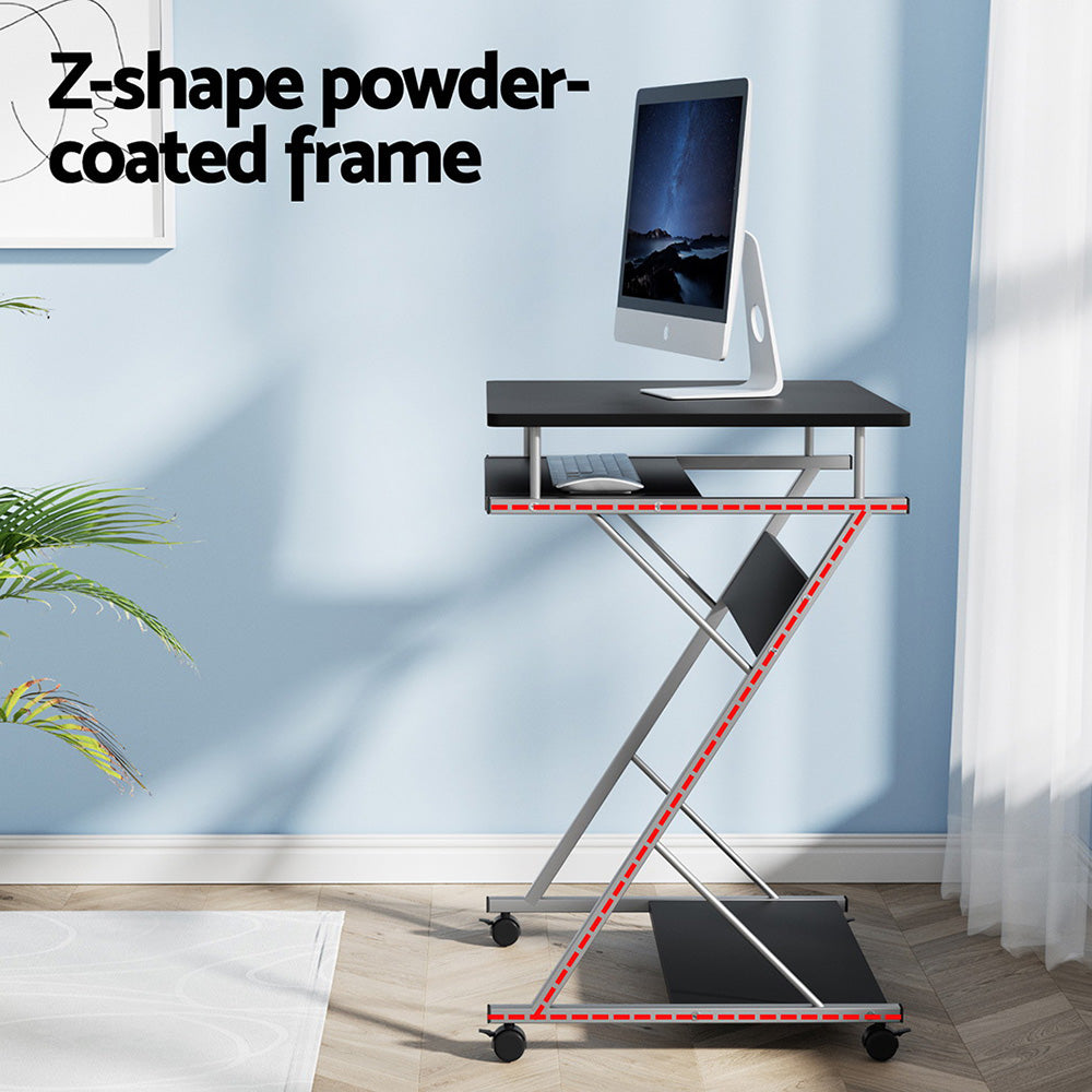 Artiss Computer Desk Keyboard Tray Shelf Black 60CM - TRENDZ