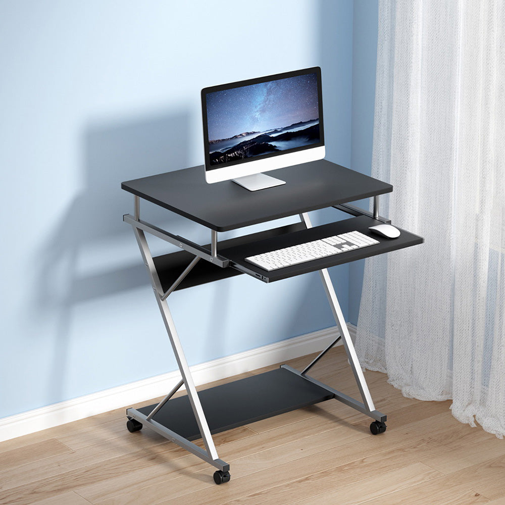 Artiss Computer Desk Keyboard Tray Shelf Black 60CM - TRENDZ