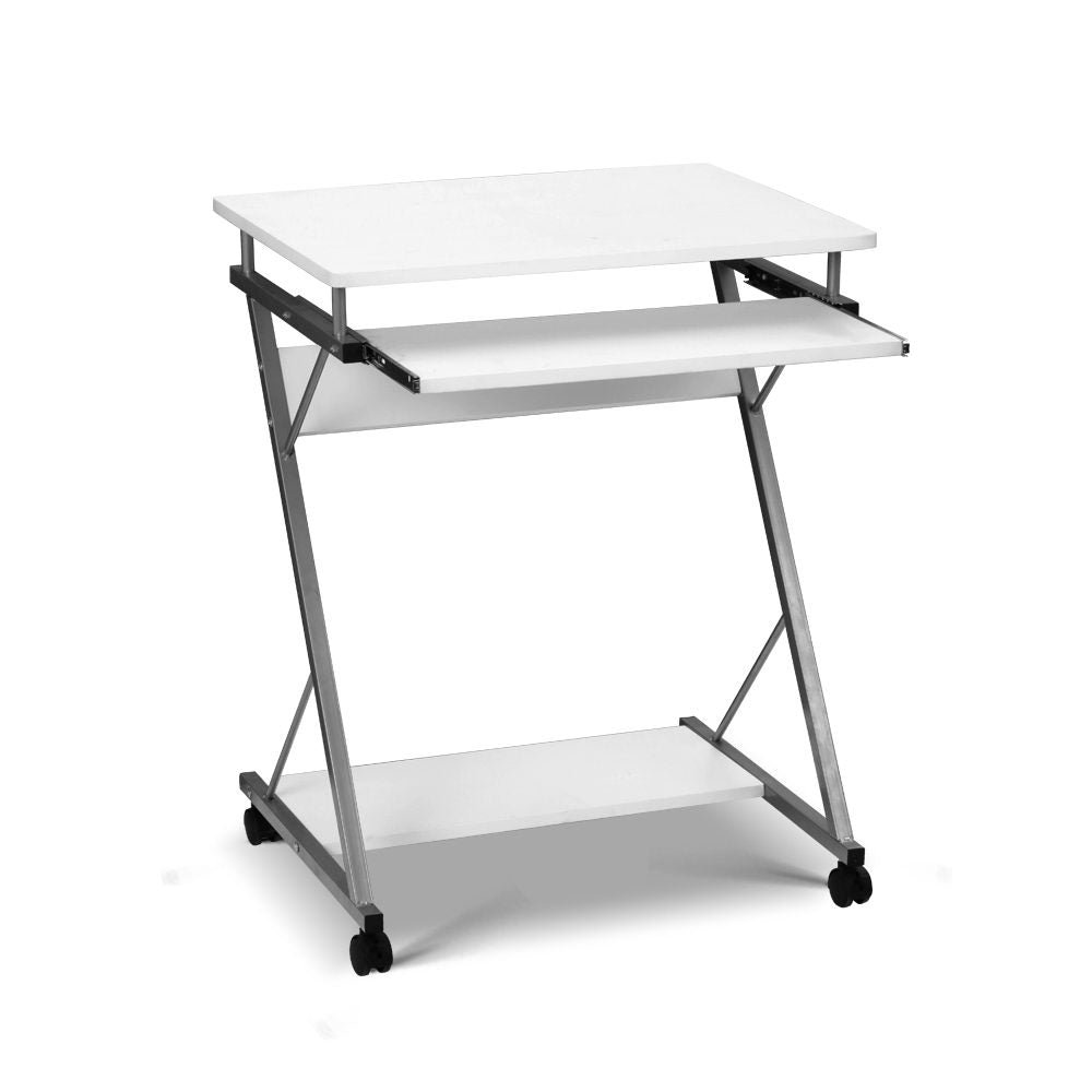 Artiss Computer Desk Keyboard Tray Shelf White 60CM - TRENDZ