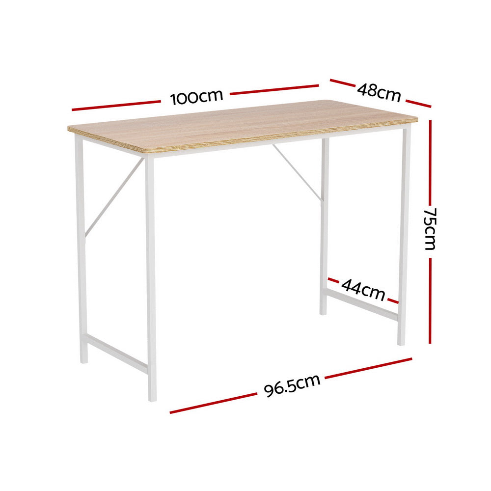 Artiss Computer Desk Oak 100CM - TRENDZ