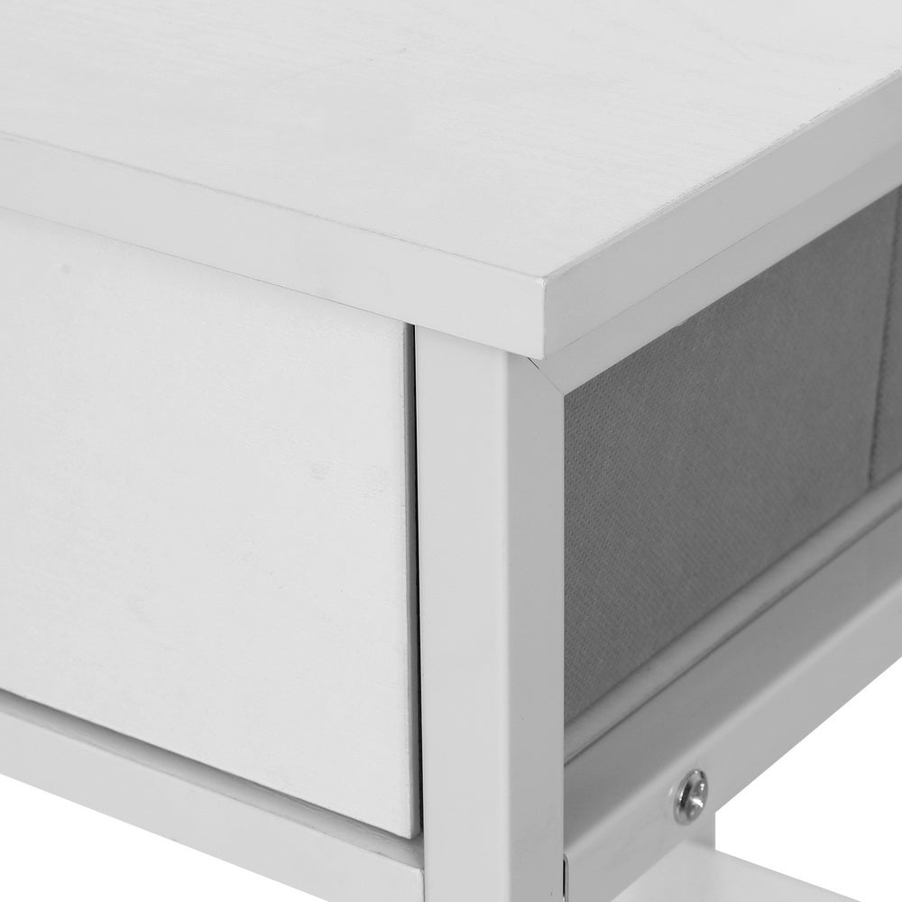 Artiss Computer Desk Drawer Shelves Study Table 120CM White - TRENDZ