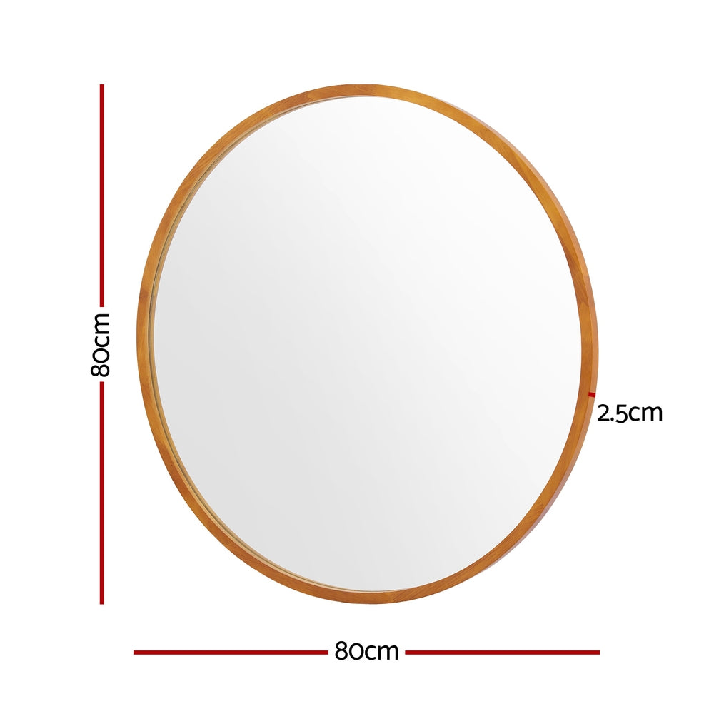 Embellir Wall Mirror Wooden Makeup 80cm - TRENDZ
