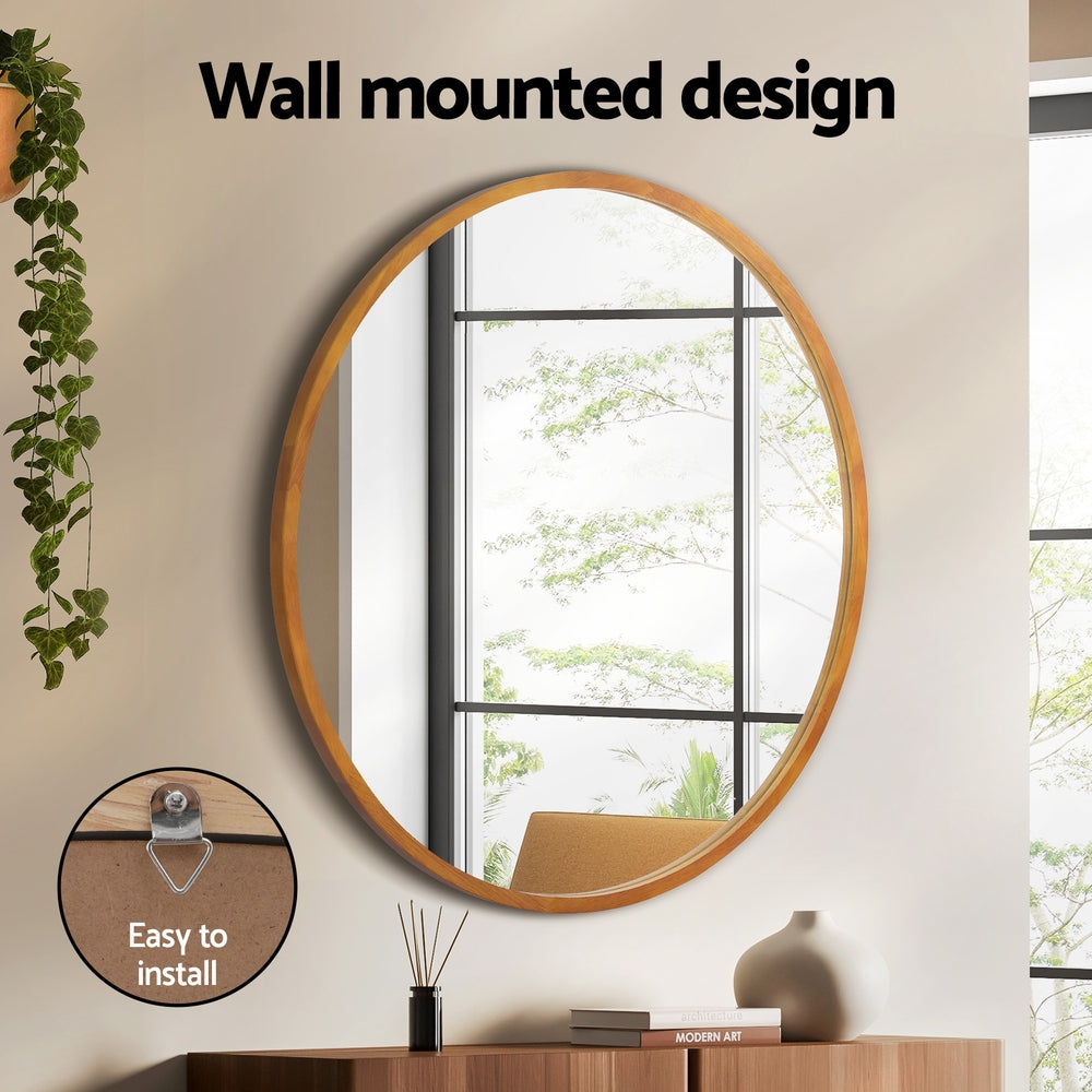Embellir Wall Mirror Wooden Makeup 80cm - TRENDZ