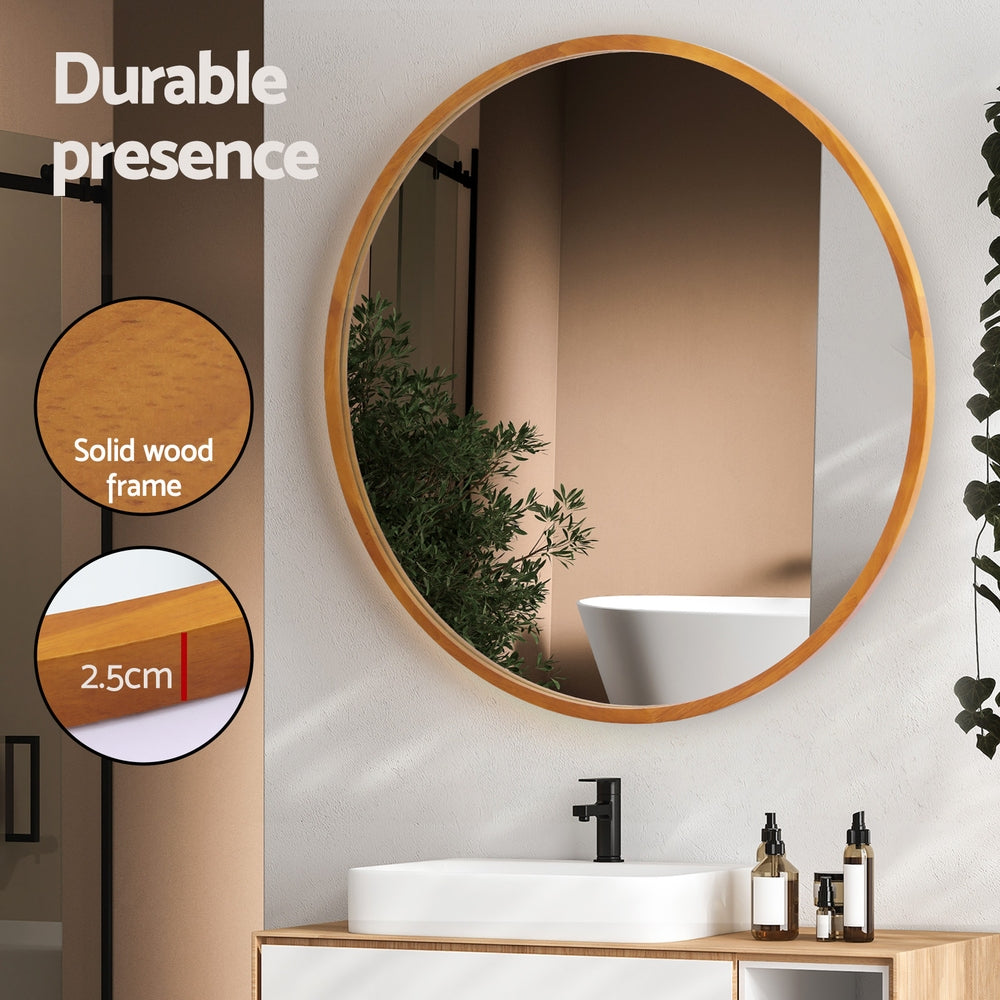 Embellir Wall Mirror Wooden Makeup 80cm - TRENDZ