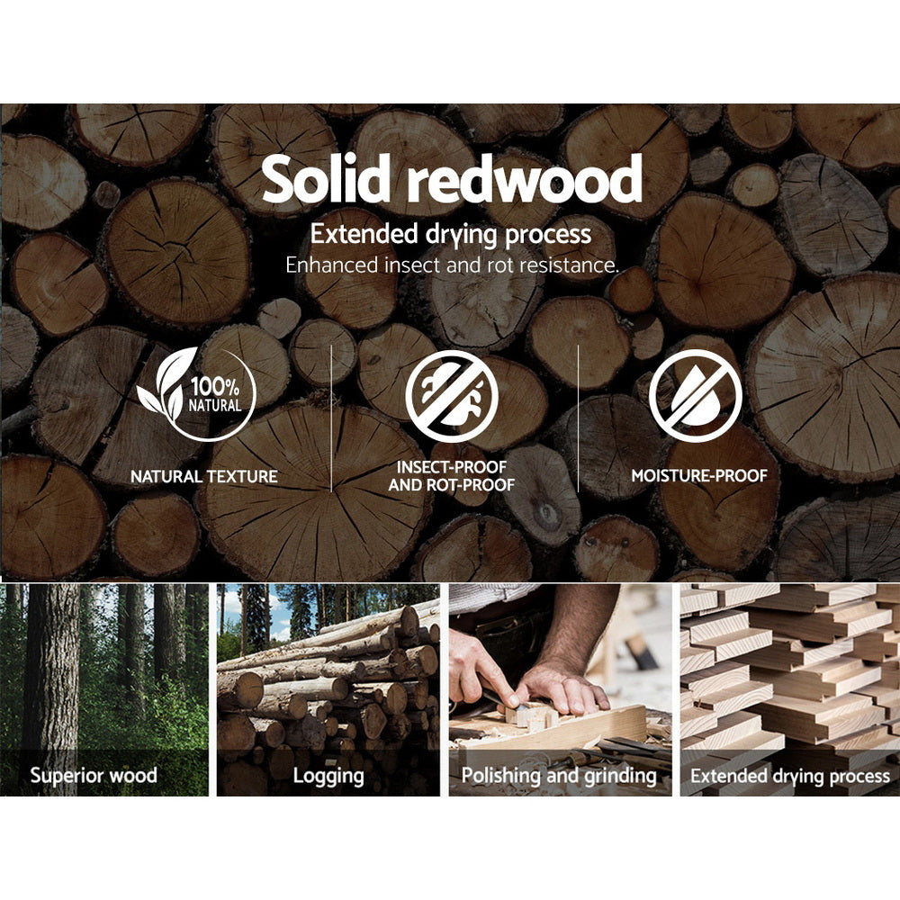 Artiss Wooden Office Chair Leather Seat Black - TRENDZ