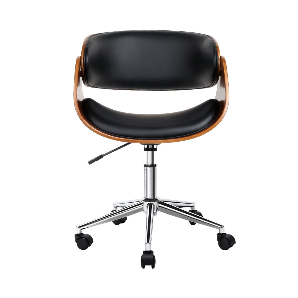 Artiss Wooden Office Chair Black - TRENDZ