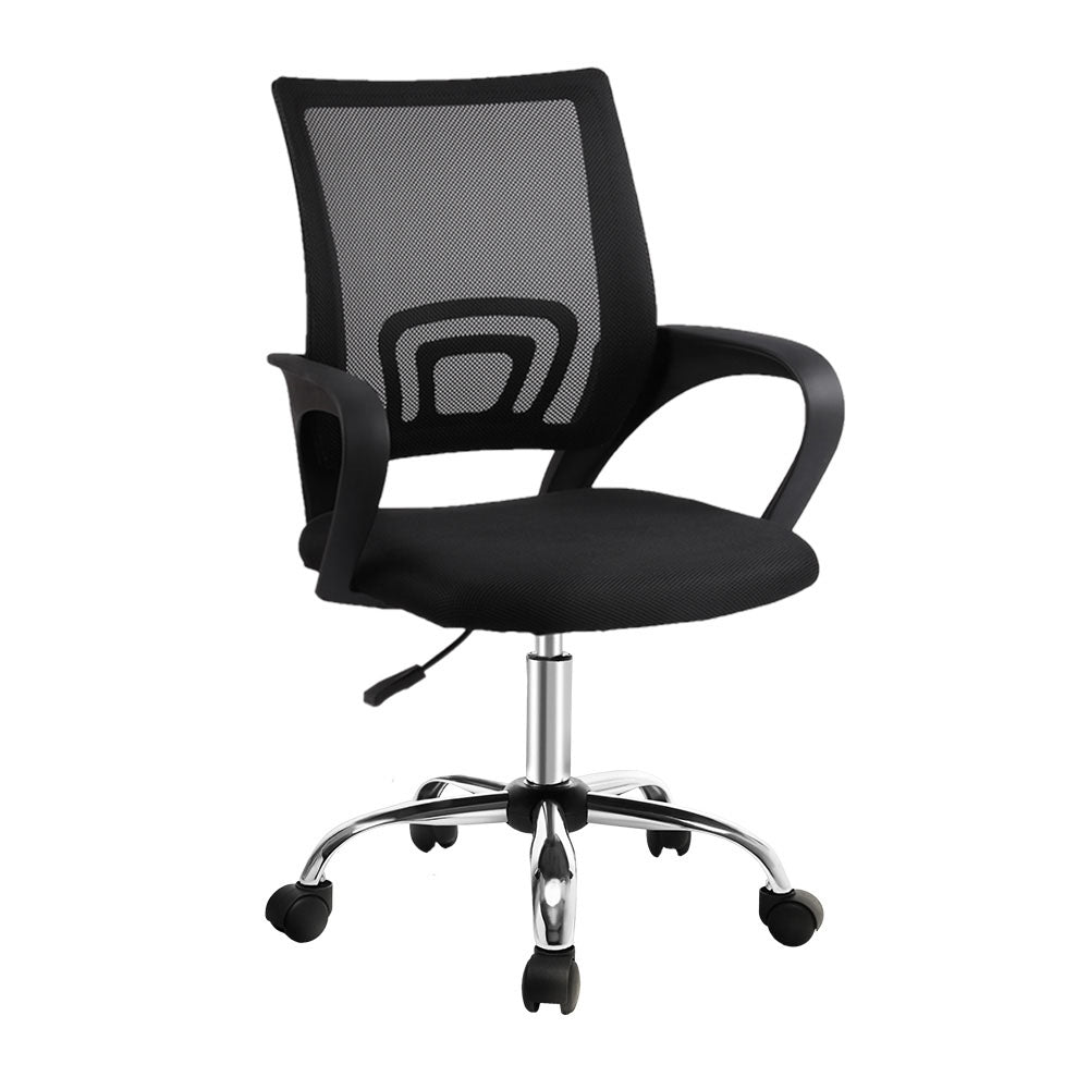 Artiss Mesh Office Chair Mid Back Black - TRENDZ