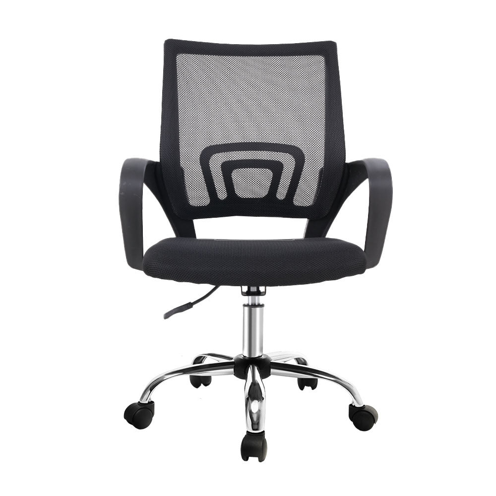 Artiss Mesh Office Chair Mid Back Black - TRENDZ