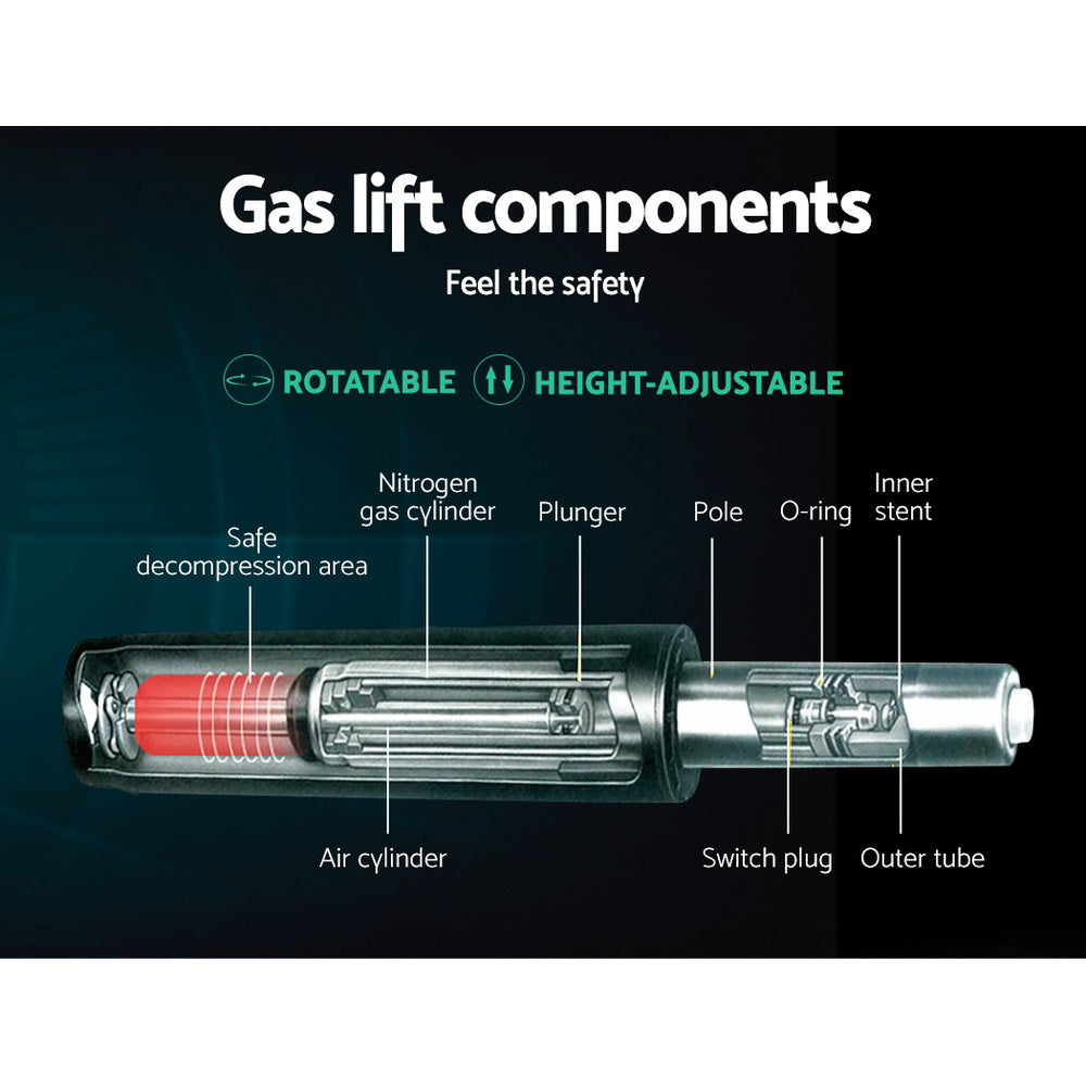 Artiss Mesh Office Chair Mid Back Black - TRENDZ