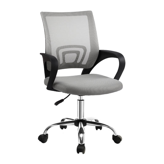 Artiss Mesh Office Chair Mid Back Grey - TRENDZ