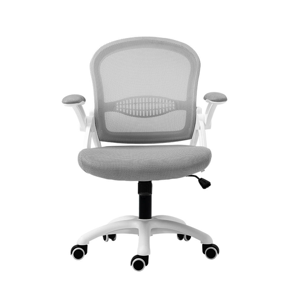 Artiss Mesh Office Chair Mid Back Grey - TRENDZ