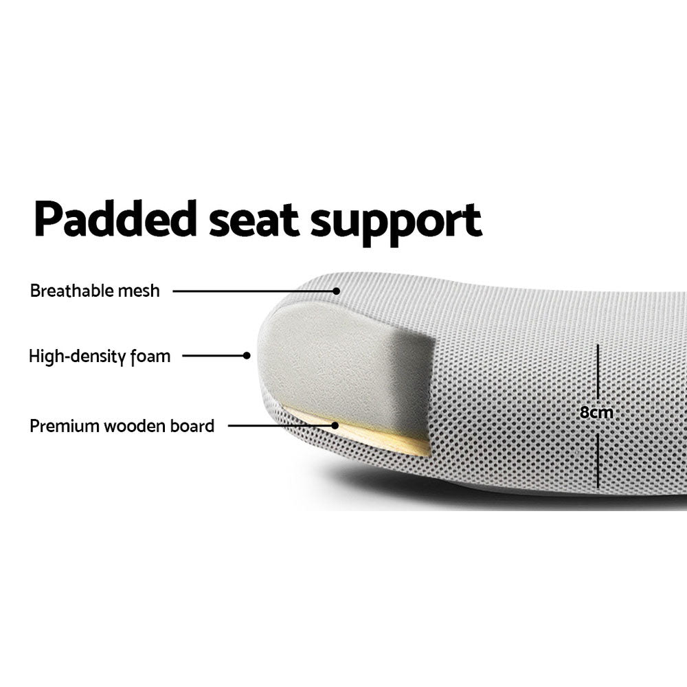 Artiss Mesh Office Chair Mid Back Grey - TRENDZ