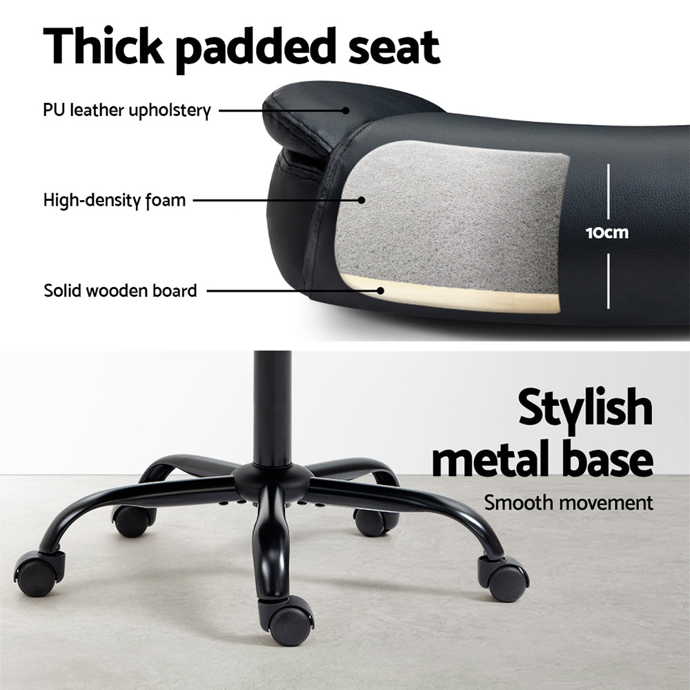 Artiss Executive Office Chair Mid Back Black - TRENDZ