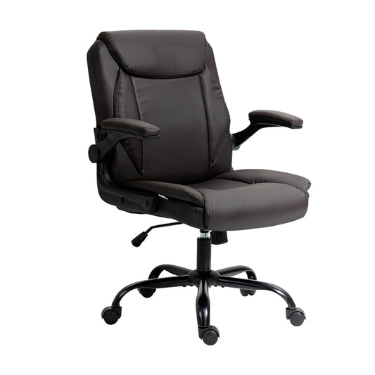 Artiss Executive Office Chair Mid Back Brwon - TRENDZ