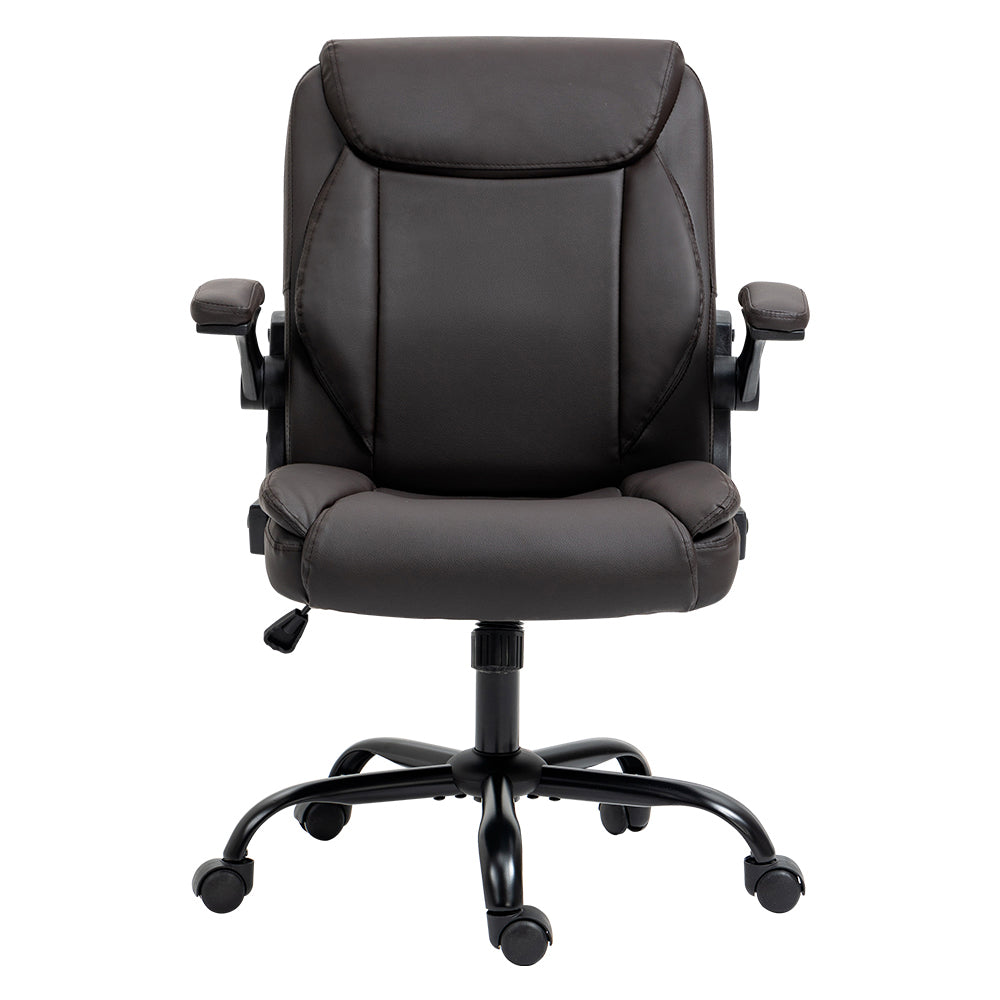Artiss Executive Office Chair Mid Back Brwon - TRENDZ