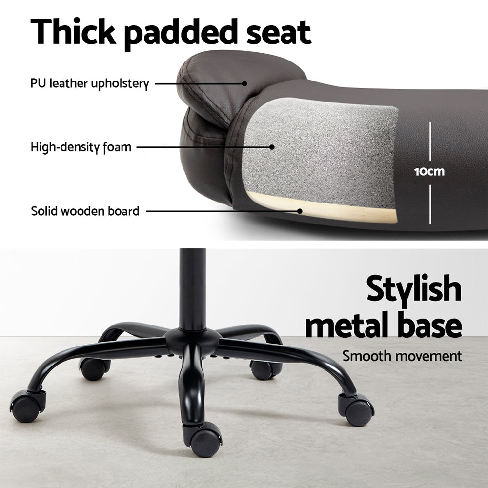 Artiss Executive Office Chair Mid Back Brwon - TRENDZ