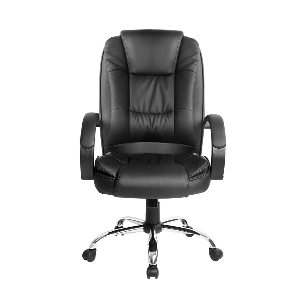 Artiss Executive Office Chair Leather Tilt Black - TRENDZ