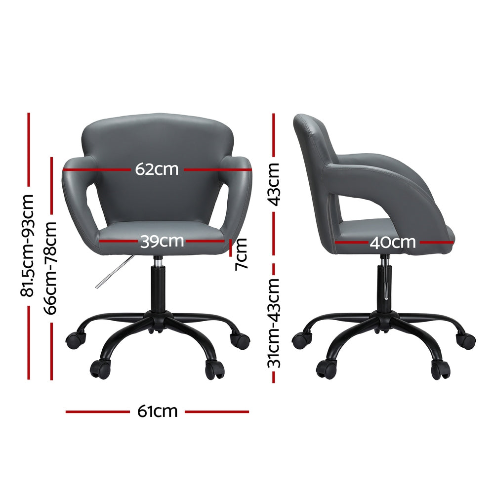 Artiss Office Chair Mid Back Grey - TRENDZ