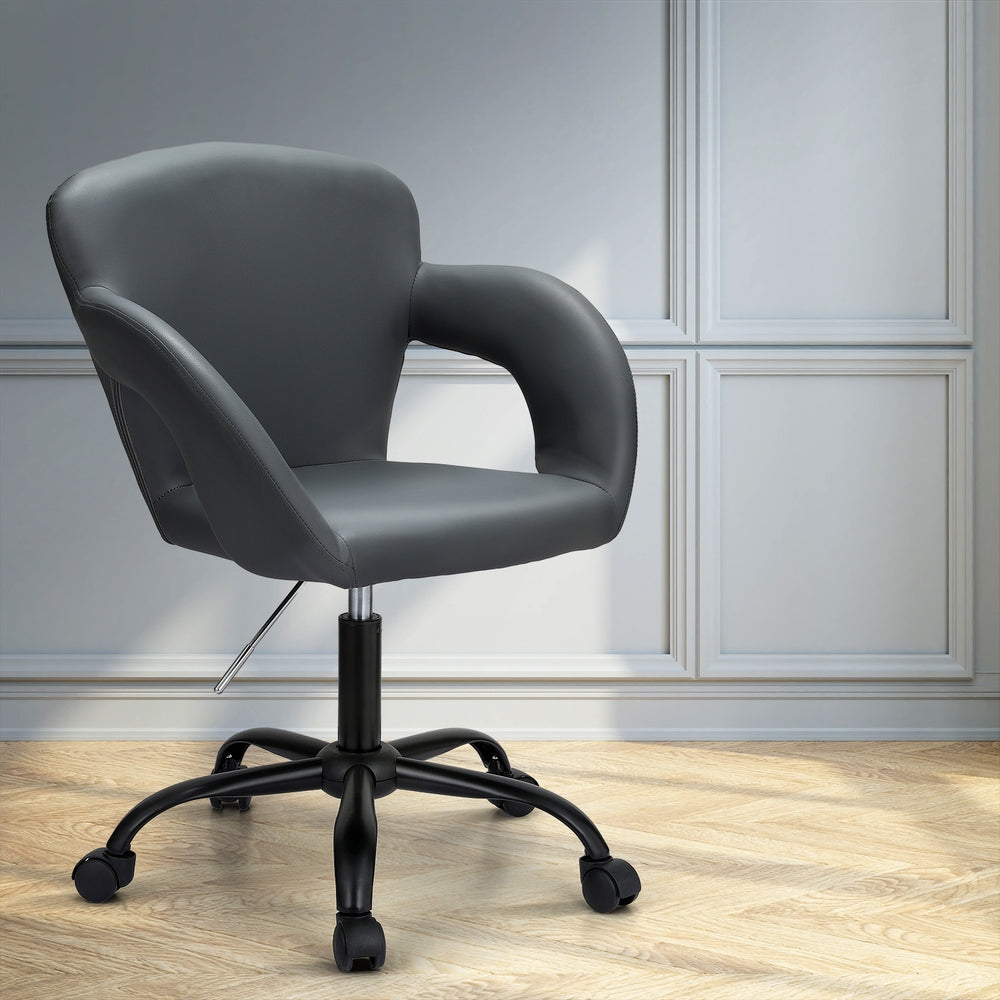 Artiss Office Chair Mid Back Grey - TRENDZ