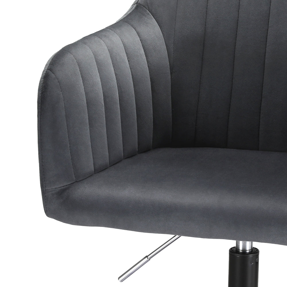 Artiss Office Chair Velvet Seat Dark Grey - TRENDZ