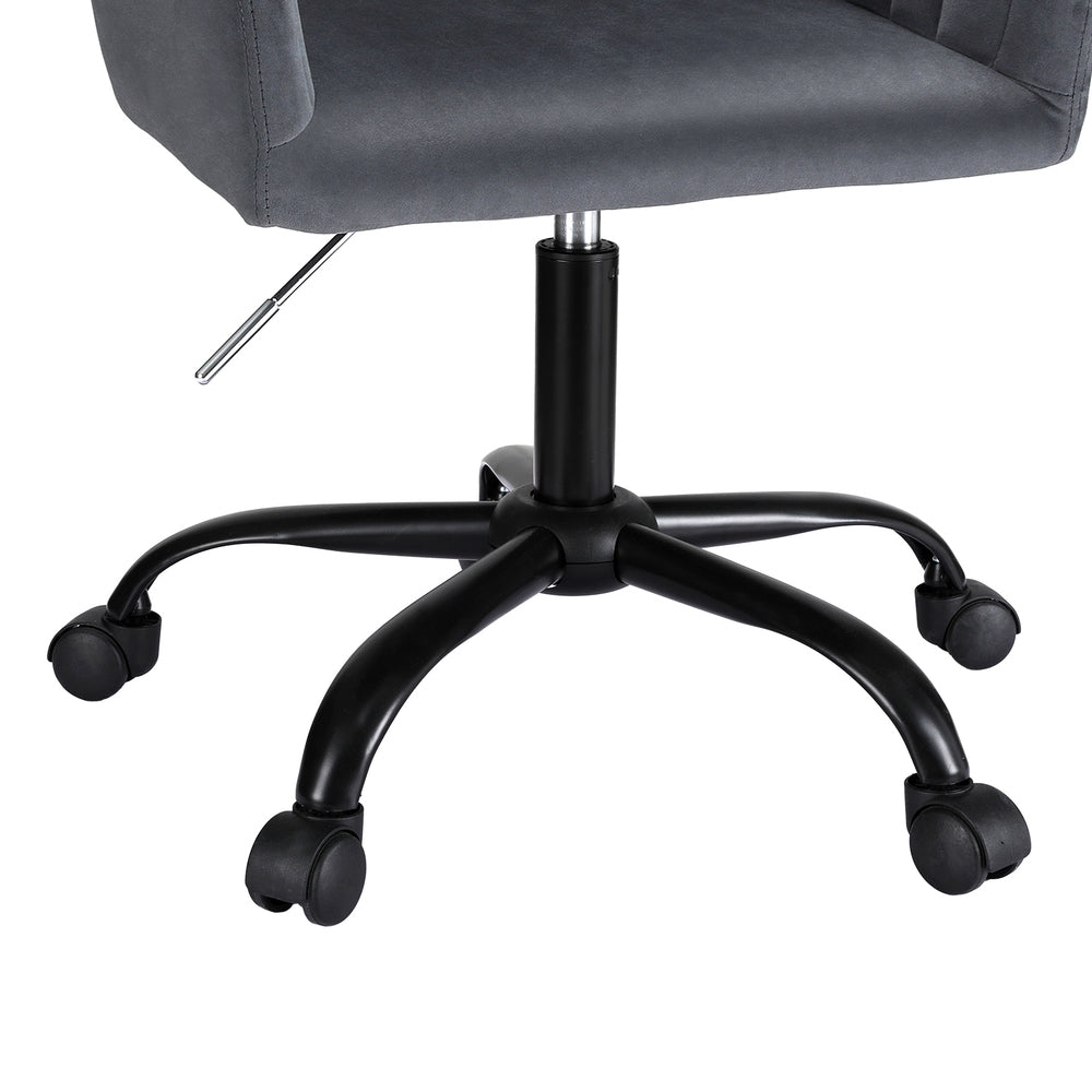 Artiss Office Chair Velvet Seat Dark Grey - TRENDZ