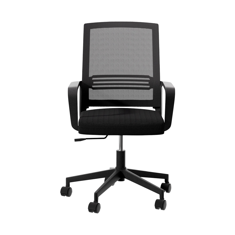 Artiss Mesh Office Chair Computer Gaming Desk Chairs Work Study Mid Back Black - TRENDZ