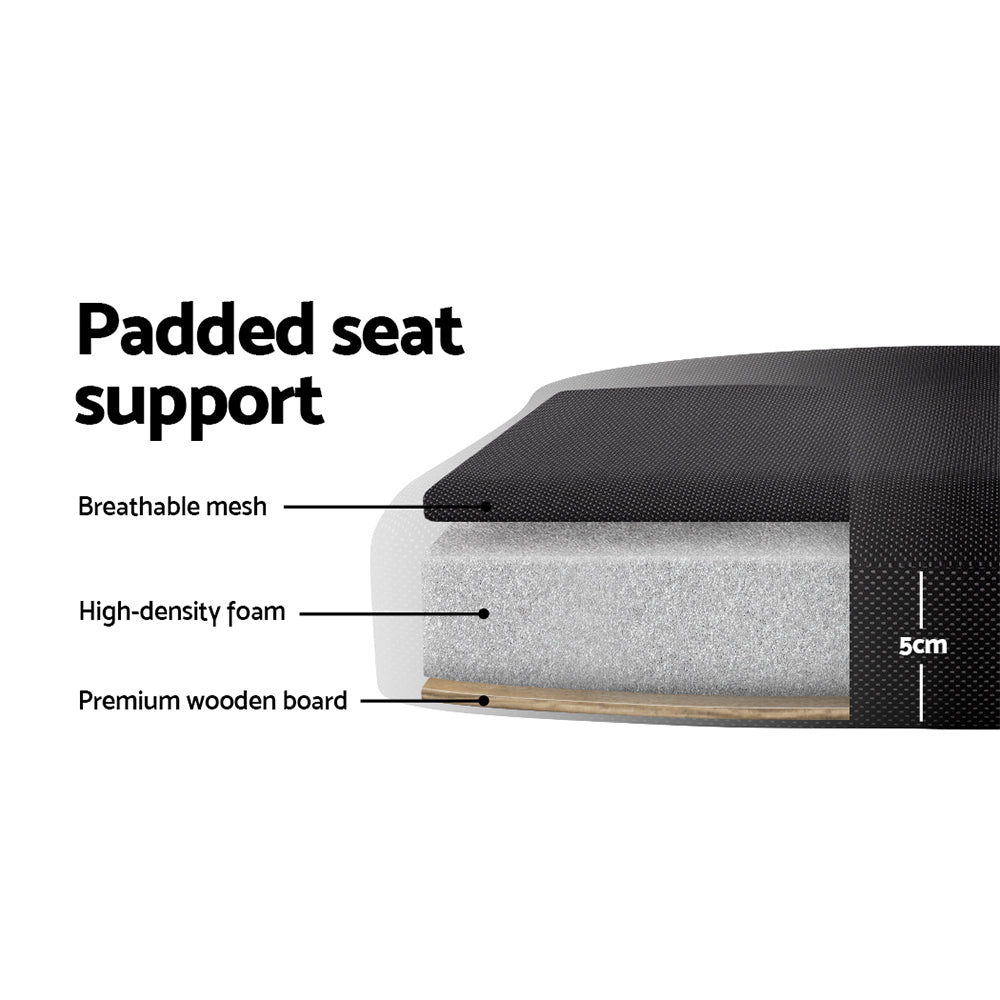 Artiss Mesh Office Chair Computer Gaming Desk Chairs Work Study Mid Back Black - TRENDZ