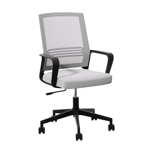 Artiss Mesh Office Chair Computer Gaming Desk Chairs Work Study Mid Back Grey - TRENDZ