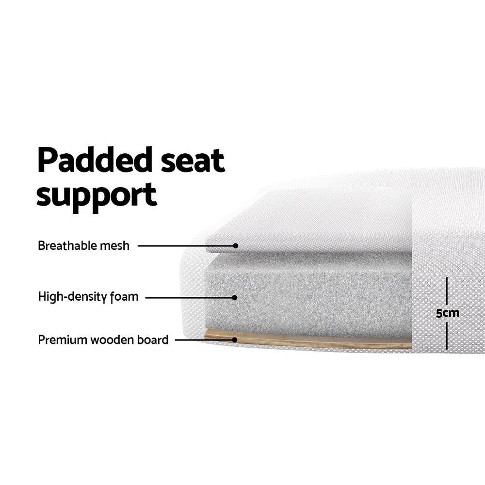 Artiss Mesh Office Chair Computer Gaming Desk Chairs Work Study Mid Back Grey - TRENDZ