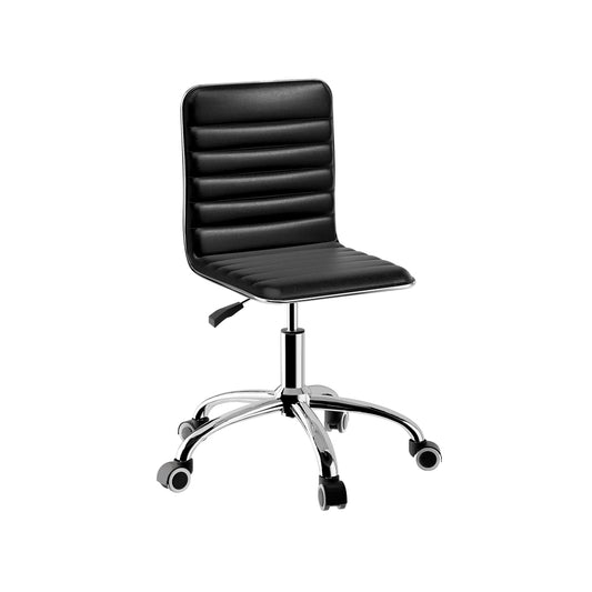 Artiss Office Chair Conference Chairs PU Leather Low Back Black - TRENDZ