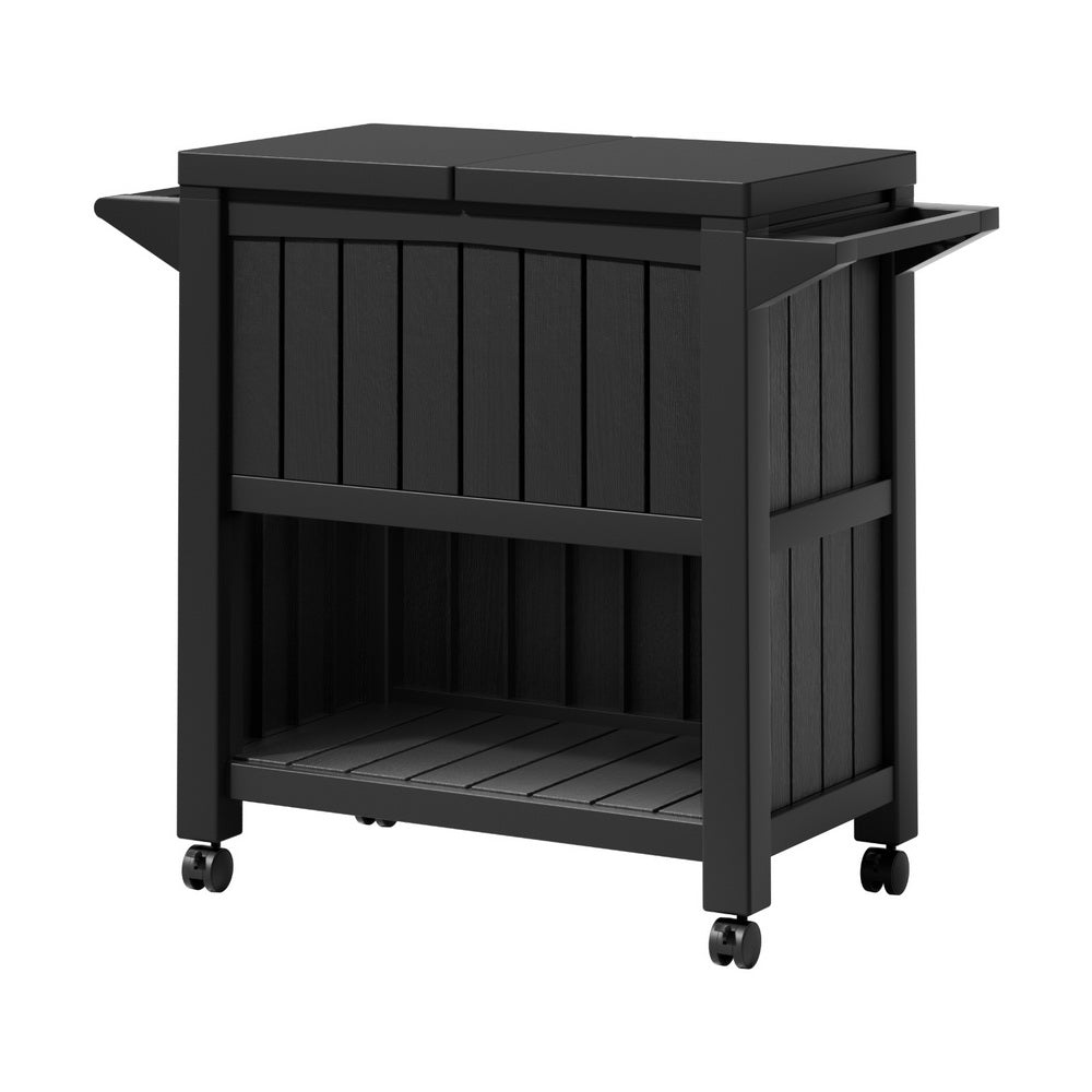 Gardeon Outdoor Storage Cabinet Box 80L Ice Bucket Cooler Rolling Serving Cart Kitchen Trolley - TRENDZ