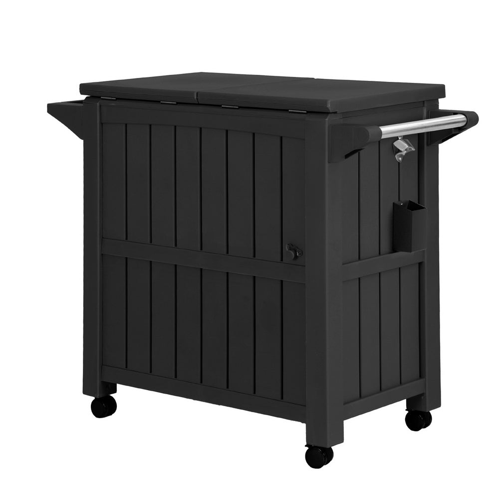 Gardeon Outdoor Storage Cabinet Box 80L Ice Bucket Cooler Rolling Serving Cart Kitchen Trolley - TRENDZ