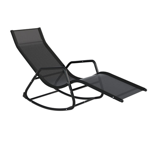 Gardeon Sun Lounge Rocking Chair Outdoor Lounger Patio Furniture Pool Garden - TRENDZ