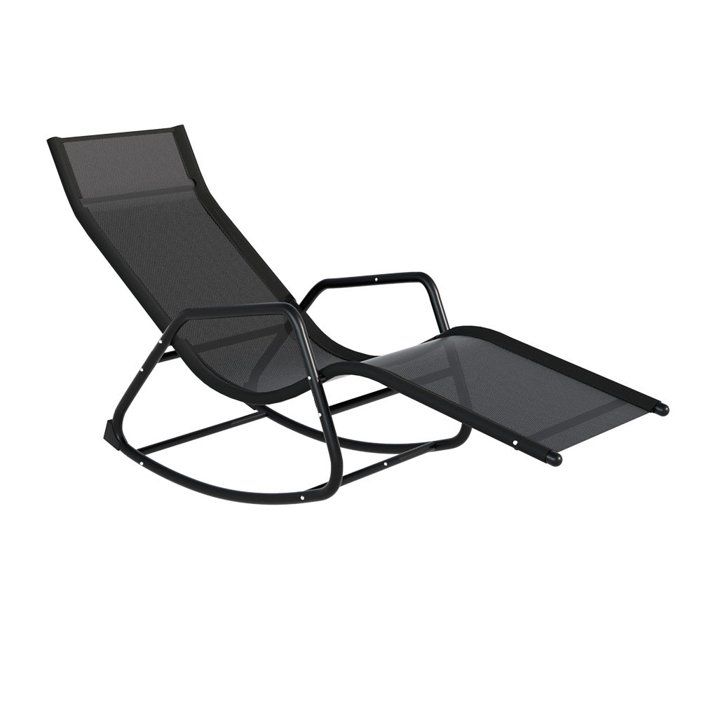 Gardeon Sun Lounge Rocking Chair Outdoor Lounger Patio Furniture Pool Garden - TRENDZ