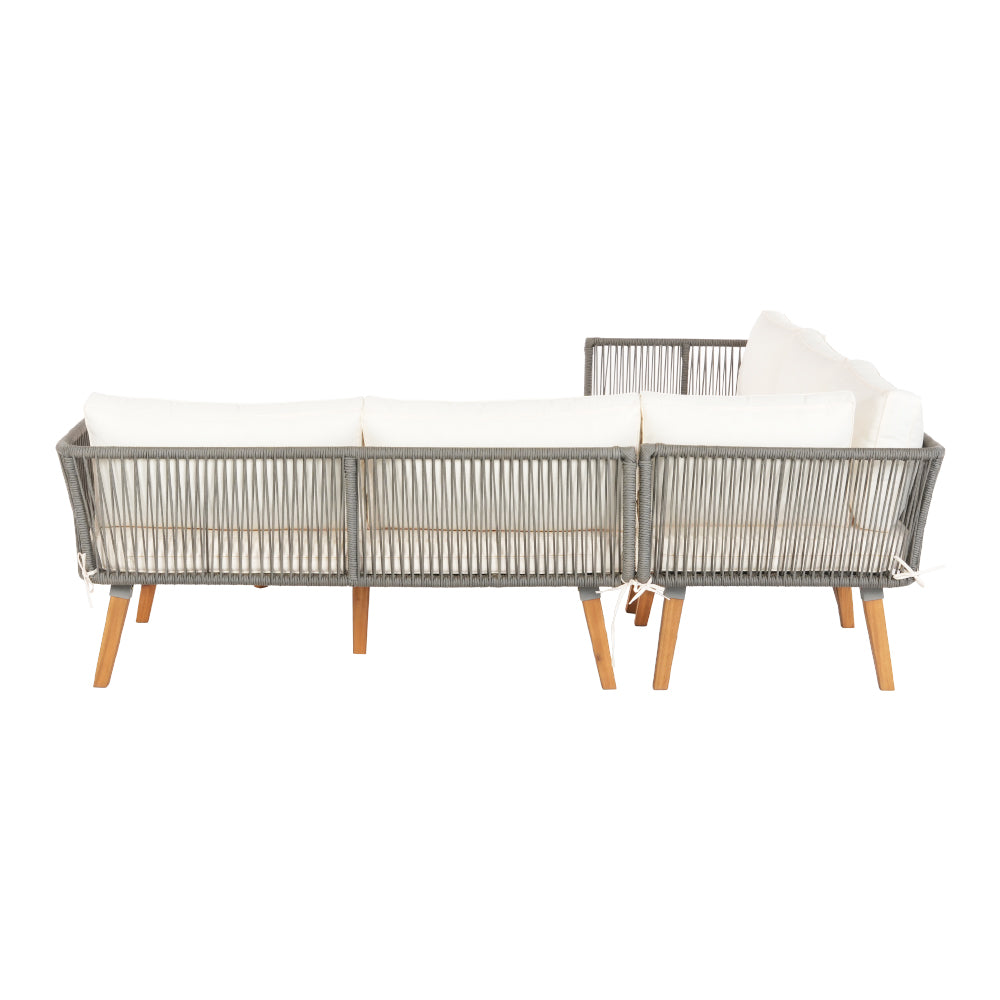 Gardeon 5-Seater Outdoor Sofa Set Wooden Lounge Setting Aluminum - TRENDZ